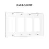 Blue Iris Pattern Quad Rocker Wall Plate Switch Decorative Panel Electrical Socket Plate Suitable For Bathroom Kitchen Living Room Bedroom view 4