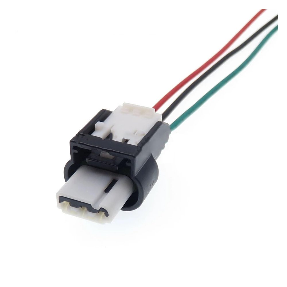 1 Set 3 Hole 6189-7675 AC Assembly Auto Wiring Socket Car Wire Connector Automobile Cable Harness Waterproof Plug(White) (White)