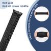 Braided Sleeving, PET Expandable Cable Sleeve, Mesh Cable Management for TV, Computer, Home Theater, Flexible Cord Protectors from Pets No Chew (White, 3/8" x 25ft) view 3