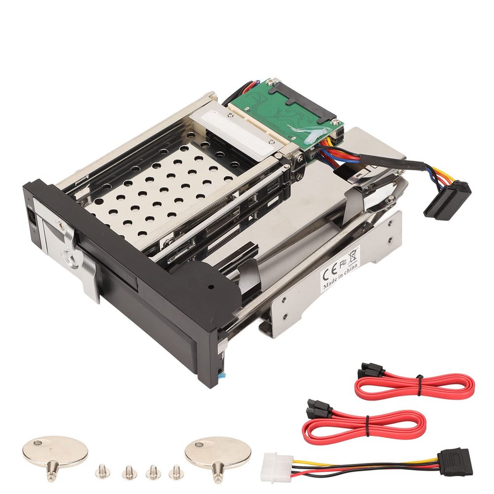 Dual Bay Tray, Internal Hard Drive Enclosure, Tool Installation with Hot Swap Function, Excellent Heat Dissipation for 25in. 35in. Hard Drives, Includes