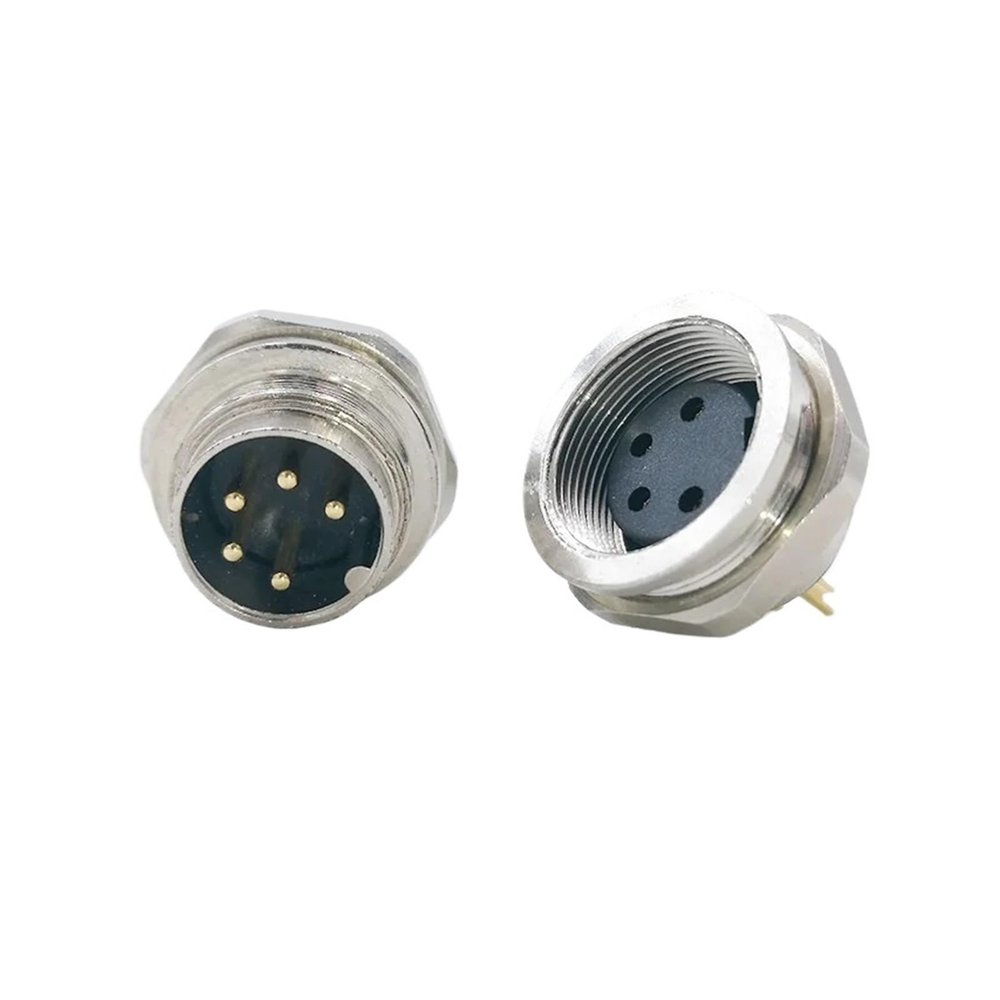 BHUPWZE Sensor Connector M16 Flange Socket Panel Back Mount Male&Female 2 3 4 5 6 7 8Pin(Female Insert,3P)