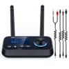 Ifofo Bluetooth 5.3 Transmitter for TV Audio w. Screen Display Dual Antenna Low Latency Bluetooth Adapter Support Up to 2 BT Headphones Long Range Bluetooth Extender 3.5mm AUX/RCA/Opt Input/Output view 1