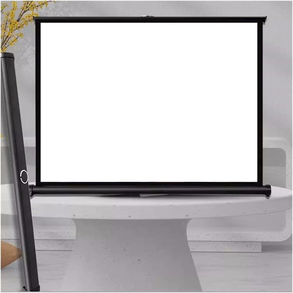 Drop Down Outdoor Projection Screen Wall Mounted Home Theater/Backyard Party Table Top Screen(20inch)