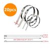 10 20 50 100 Pcs 4.6mm 0.18 inch Ball self Locking 304 Stainless Steel Cable Ties Exhaust Wrap Coated Locking Metal Zip-Exhaust(20PCS,4.6x300mm) view 2