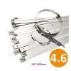 10 20 50 100 Pcs 4.6mm 0.18 inch Ball self Locking 304 Stainless Steel Cable Ties Exhaust Wrap Coated Locking Metal Zip-Exhaust(20PCS,4.6x300mm) view 3