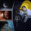 Portable Travel Telescope for Adults Beginners,70mm Astronomical Refractor Telescope Monocular Telescope with Tripod & Phone Holder Double The Comfort view 3