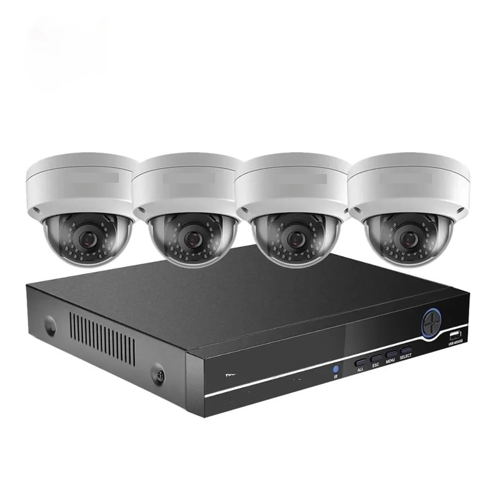4K 8MP 8CH CCTV Facial Recognition AHD DVR Security System Outdoor Day/Night Video Security Surveillance System Camera(4PCS,8CH DVR 4PCS Camera_NO Card)