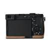 A7C II Case, PU Sanding Leather Camera Bag Bottom Opening Half Body Case Cover Shell for Sony Alpha A7C II with Hand Wrist Strap (Brown) view 2