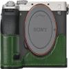 A7C II Case, PU Leather Camera Bag Bottom Opening Half Body Case Cover Shell for Sony Alpha A7C II with Hand Neck Strap Storage Box (Green) view 1