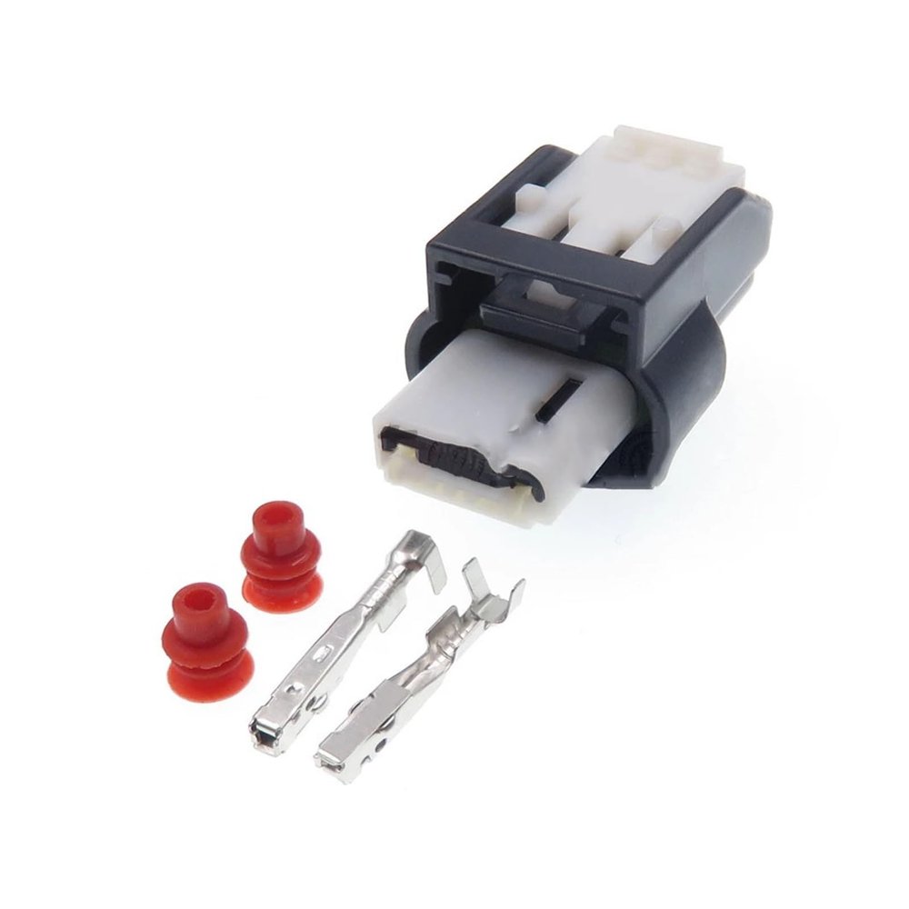 1 Set 3 Hole 6189-7675 AC Assembly Auto Wiring Socket Car Wire Connector Automobile Cable Harness Waterproof Plug(White) (Black)