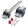 1 Set 3 Hole 6189-7675 AC Assembly Auto Wiring Socket Car Wire Connector Automobile Cable Harness Waterproof Plug(White) (Black) view 2