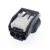 1 Set 3 Hole 6189-7675 AC Assembly Auto Wiring Socket Car Wire Connector Automobile Cable Harness Waterproof Plug(White) (Black) view 4