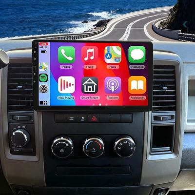 10 inch Car Radio for Dodgde Ram 1500 2500 3500 2009-2012, 2+32G Touchscreen Radio for Dodge Challenger Head Unit Avenger Durango Radio with Wireless Carplay Android Bluetooth Navi Backup Camera