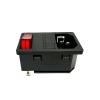 1PC LZ-14-F15 C14 Panel Mounted Plug AC Inlet Module 3 Pins Power Socket with 5X20MM 10A Fuse and Red 250V LED Rocker Switch view 3