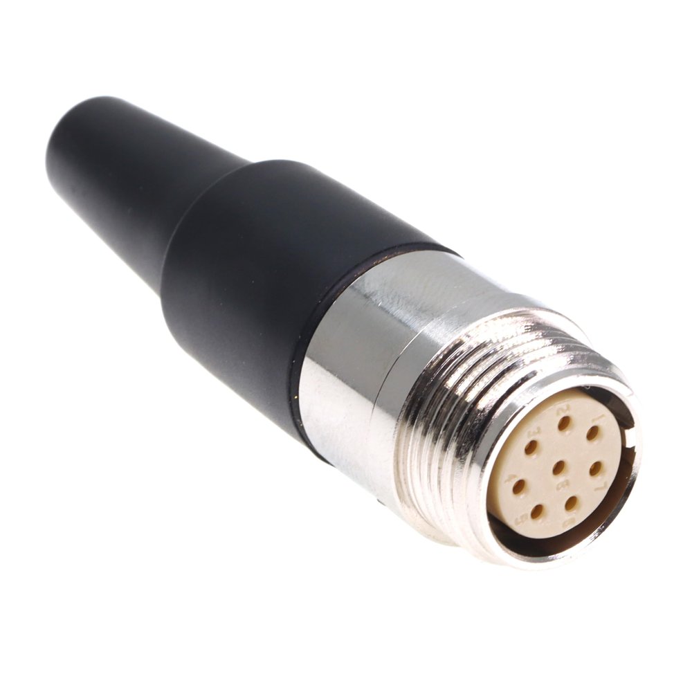 8 Pin Female Inline Socket R01-06J9-8F Female Thread Lock Connector for VZ-C8C20 Servo Lens Conversion Cable for Canon Jimmy Jib G-Zoom VariZoom Zoom Control 8-Pin