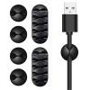 1/3PCS USB Cable Clip Winder Organizer Round Charger Cord Clips Desk Tidy Management Wire Adhesive Holder Clamp in Home Office(Gold) view 1