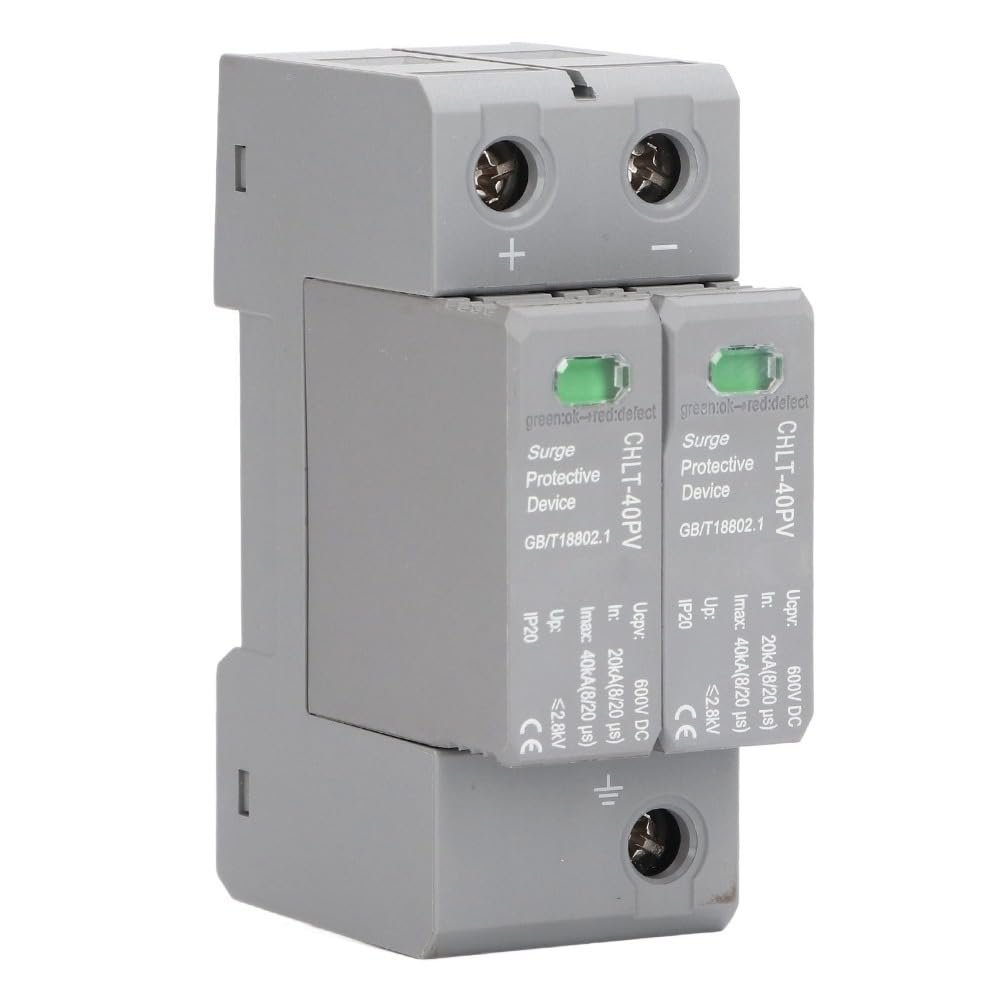 Chiffonade 2P Photovoltaic Protective Device DC600V, 20KA to 40KA High Accuracy Stable Performance Arrester for Industrial Use