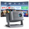 2200ANSI & Officially-Licensed APPSmart 4K Projector with WiFi and Bluetooth, VISSPL 3D Dolby Audio and Auto Focus Portable Outdoor Projector, Movie Home Theater Proyector with 360 Adjustable Stand view 1