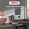 2200ANSI & Officially-Licensed APPSmart 4K Projector with WiFi and Bluetooth, VISSPL 3D Dolby Audio and Auto Focus Portable Outdoor Projector, Movie Home Theater Proyector with 360 Adjustable Stand view 2