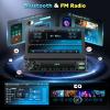 7 Inch Flip Out Touchscreen Car Stereo-Single DIN with Bluetooth 5.0, Mirror Link, Backup Camera & Type-C Fast Charging | Compatible with Most Vehicles view 3