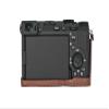 A7C II Case, Genuine Leather Camera Case Bottom Opening Body Half Base Cover for Sony Alpha A7C II with Hand Wrist Strap (Coffee) view 2