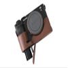 A7C II Case, Genuine Leather Camera Case Bottom Opening Body Half Base Cover for Sony Alpha A7C II with Hand Wrist Strap (Coffee) view 4