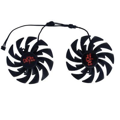 2Pcs/Set DIY 100MM(95mm) PLD10015B12H,GPU Cooler for Devil RX580 8G V2 for RX 590 X Plus Video Card Fan(Type B PLD10015B)