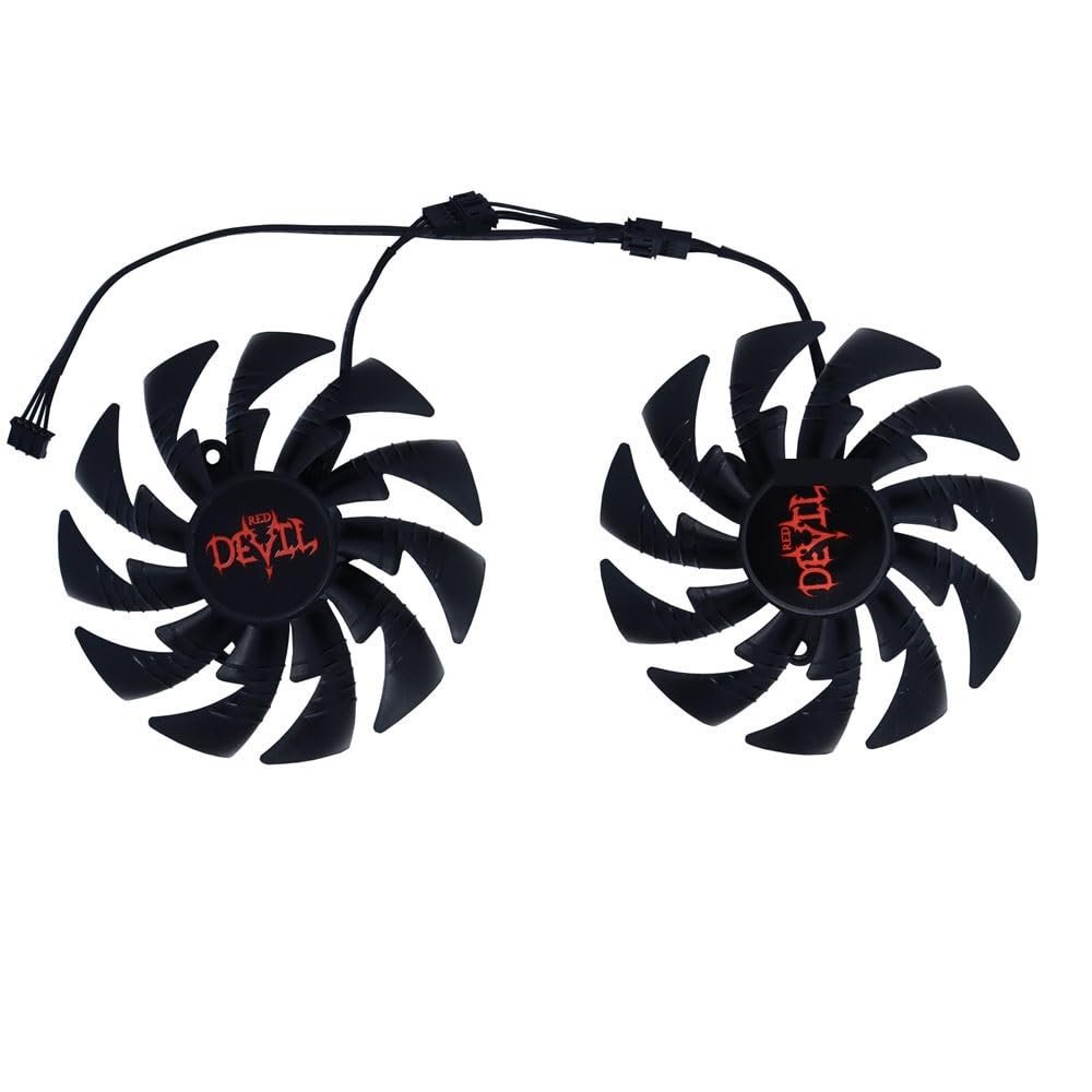 2Pcs/Set DIY 100MM(95mm) PLD10015B12H,GPU Cooler for Devil RX580 8G V2 for RX 590 X Plus Video Card Fan(Type B PLD10015B)
