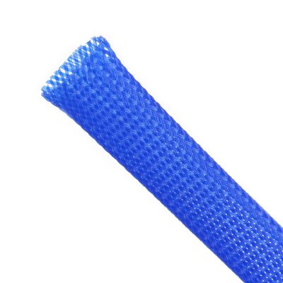Braided Sleeving, PET Expandable Cable Sleeve, Mesh Cable Management for TV, Computer, Home Theater, Flexible Cord Protectors from Pets No Chew (Blue, 5/8" x 25ft)