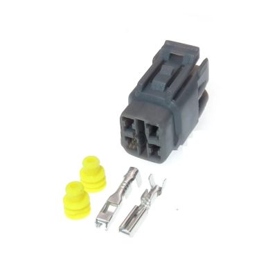 5 Set 4 Way 90980-11122 90980-11037 6188-0141 6187-4583 6189-0381 Waterproof Plug Male Female Plug Car Wire Socket(White) (Black)