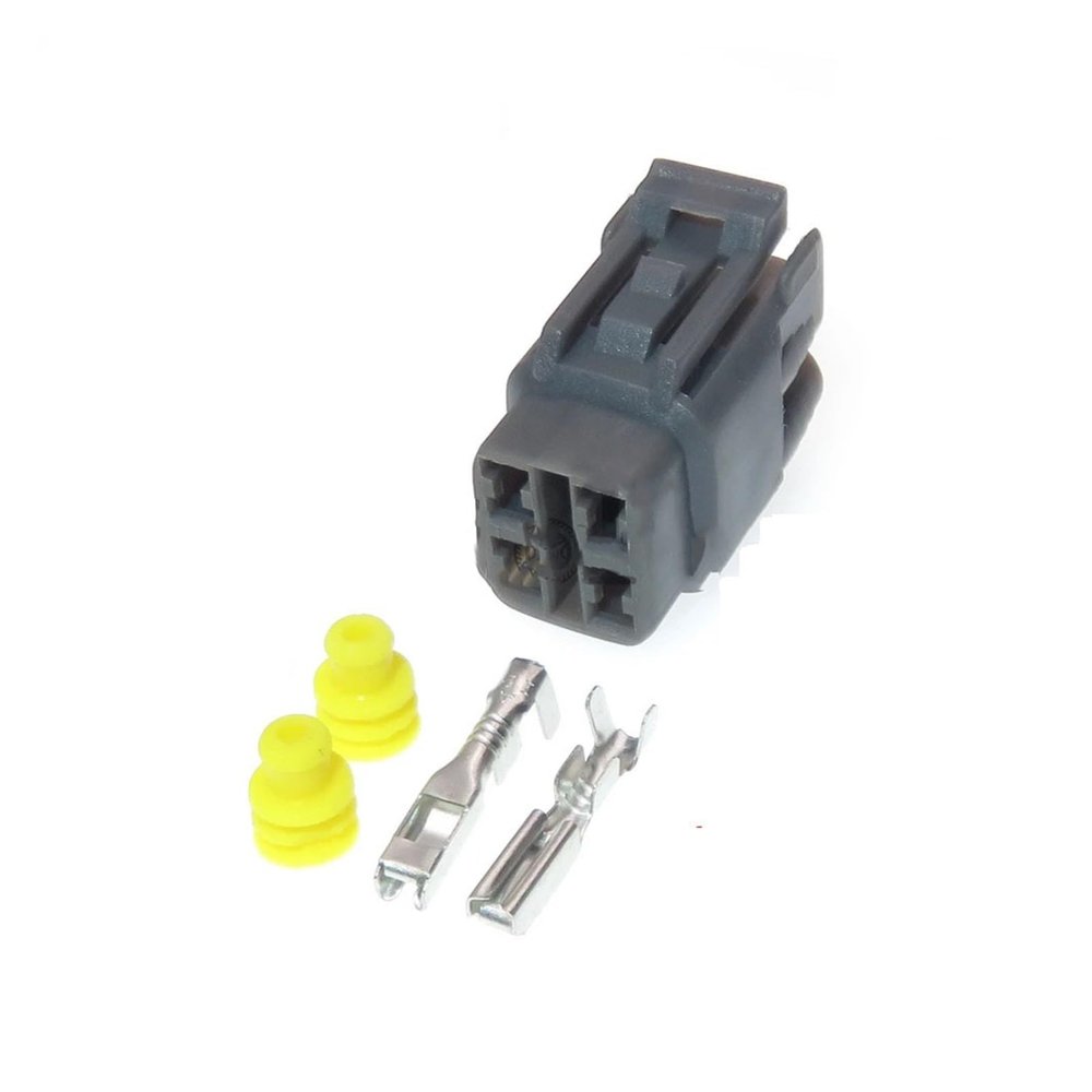 5 Set 4 Way 90980-11122 90980-11037 6188-0141 6187-4583 6189-0381 Waterproof Plug Male Female Plug Car Wire Socket(White) (Black)