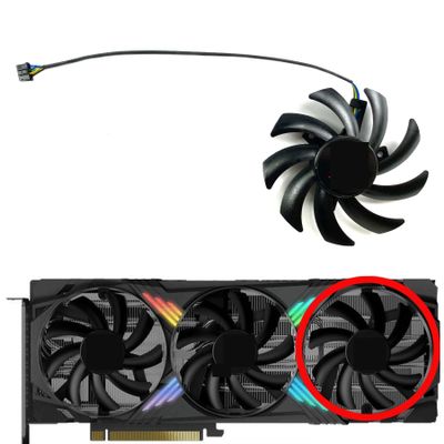 for PNY for GeForce RTX4060ti 4070 4070ti 4070S 4070tiS Verto Triple Fan OC Graphics Card Replacement(Right Fan)