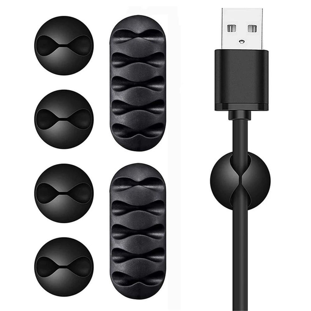 1/3PCS USB Cable Clip Winder Organizer Round Charger Cord Clips Desk Tidy Management Wire Adhesive Holder Clamp in Home Office(White)
