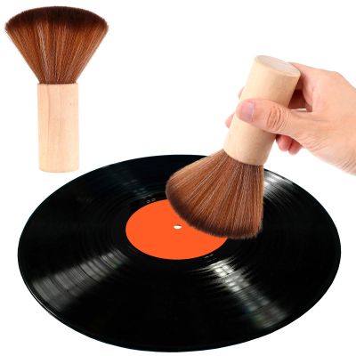 Record Cleaning Brush Vinyl Record Brush Dust Remover Brushes Anti-Static Dust Records Cleaner Brushes with Wood Handle for Vinyl Albums CD