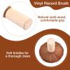 Record Cleaning Brush Vinyl Record Brush Dust Remover Brushes Anti-Static Dust Records Cleaner Brushes with Wood Handle for Vinyl Albums CD view 3