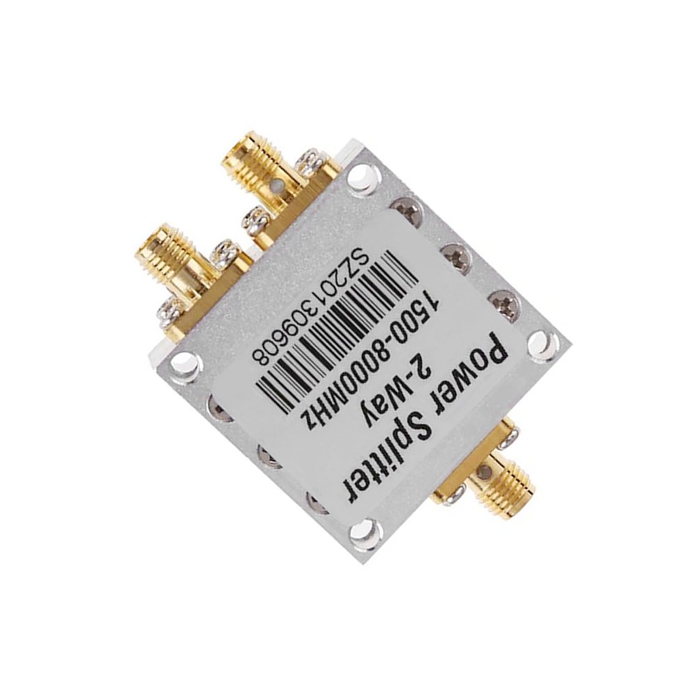 2-Way RF Coaxial Power Splitter 1.5G-8GHz Signal Repeater Amp Power Divider Connect for Coax Cable TV & Internet Accessory