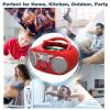 Portable CD Player Boombox with Bluetooth, FM Radio, USB Input, 3.5mm AUX and Headphone Jack, Clear Stereo Sound view 4