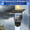 HOAYVKJ Solar Security Camera Outdoor Wireless WiFi-6MP HD, Color Night Vision,10X Zoom,AI Motion Detection,Two-Way Audio,Waterproof IP66,64GB SD/Cloud Storage,7.5W Solar Panel(4pack) view 2