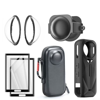 Camera Accessory Kit For 360 X5 With Hard Shell Carry Case And Protective Gear For Journey