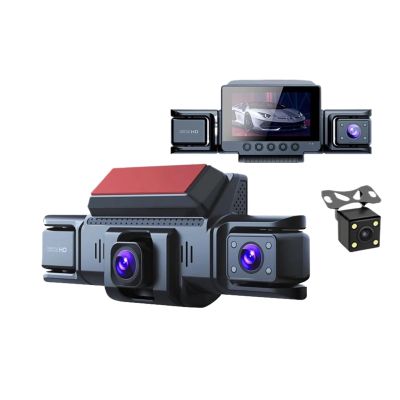 4 Channels WiFi Car DVR HD 1080P Screen Front Rear View Dash Cam 360 Rotation Video Recorder Loop Recording Night Vision(32G)
