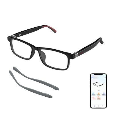 GenXenon AI Smart Glasses, AI Translator Powered by ChatGPT with Real-Time Translation (160+ Languages),AI Noise Cancellation, Removable Temples, Anti-Blue Light Bluetooth Glasses for Men & Women