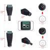 2 Male + 2 Female DC Surveillance Camera dc solderless Power Connector Cable Post 12V Green Conversion Plug LED5521 view 2