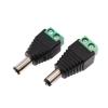 2 Male + 2 Female DC Surveillance Camera dc solderless Power Connector Cable Post 12V Green Conversion Plug LED5521 view 4