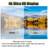 4K Anti-Light Projector Screen, 60/84/100/120/130 Inche Portable Movie Projection Screen for Indoor Movie Video Home Theater Cinema Office Bedroom(130inch (16:9)) view 2
