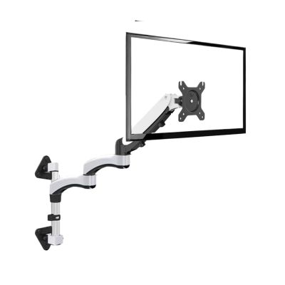 160W-L Aluminum Alloy 360 Full Motion 15-27 Inch LCD TV Wall Mount Bracket Monitor Holder Rack Monitor Dual Arm 85 Up Down(1c)