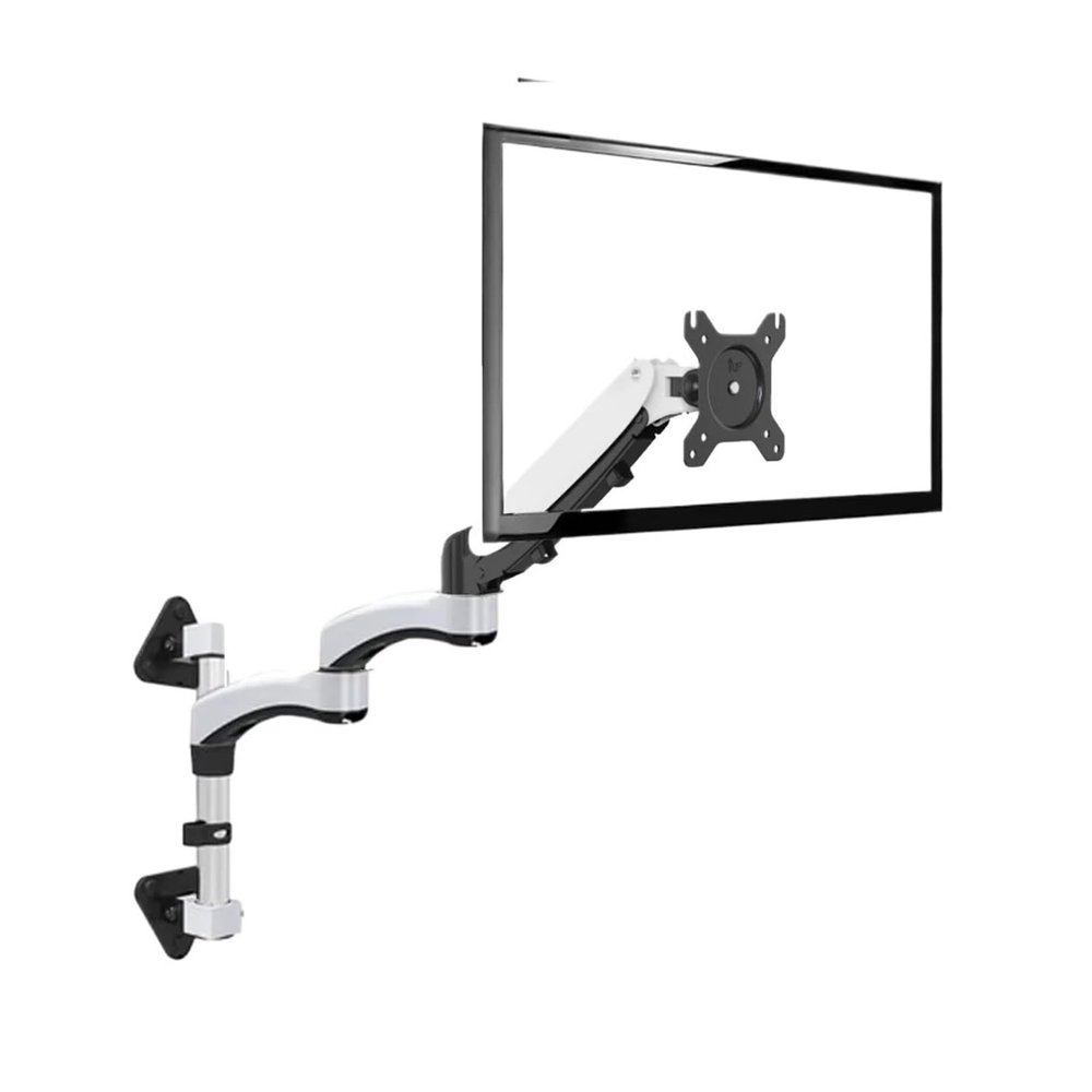 160W-L Aluminum Alloy 360 Full Motion 15-27 Inch LCD TV Wall Mount Bracket Monitor Holder Rack Monitor Dual Arm 85 Up Down(1c)