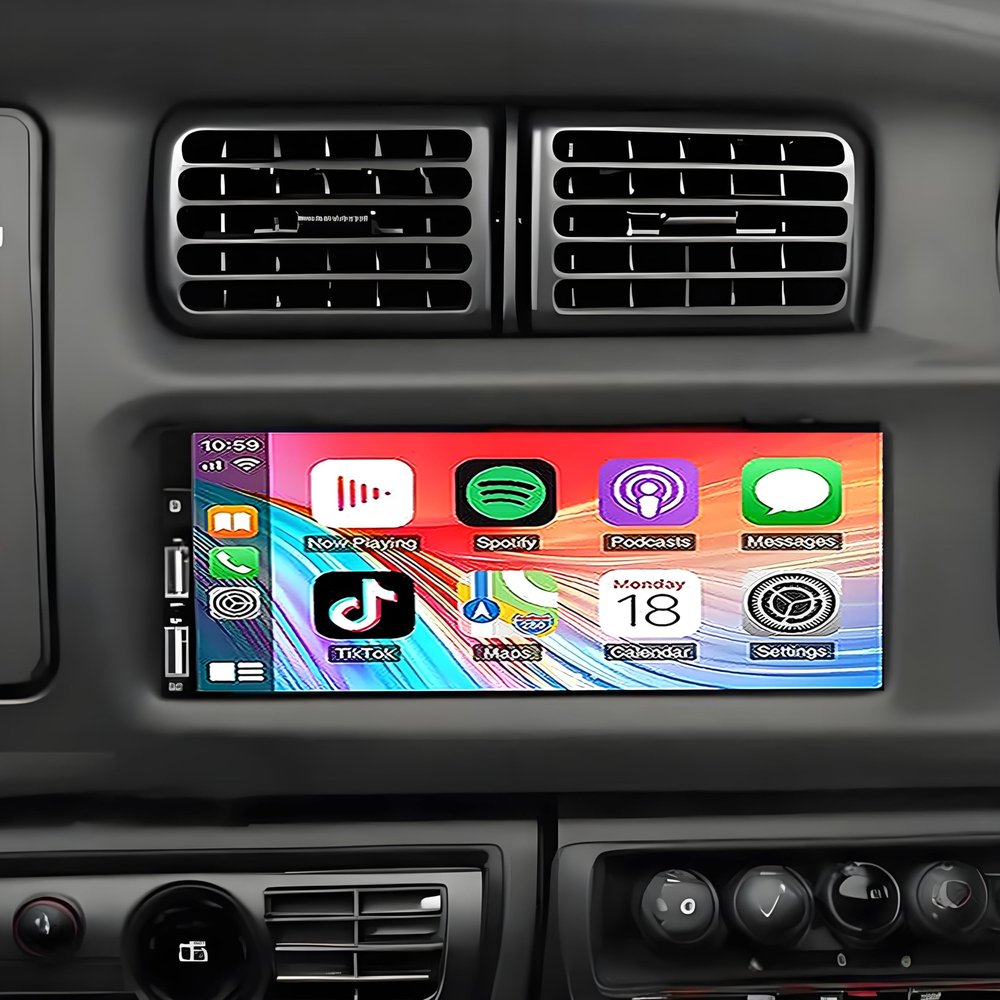 6.86" Android 14 Double Din Car Stereo Radio for Chrysler Reliant 1981-1989 IPS Touchscreen Car Audio Receiver w/Wireless Carplay Android Auto GPS Navi WiFi BT SWC BT FM Backup Camera, 2+32G