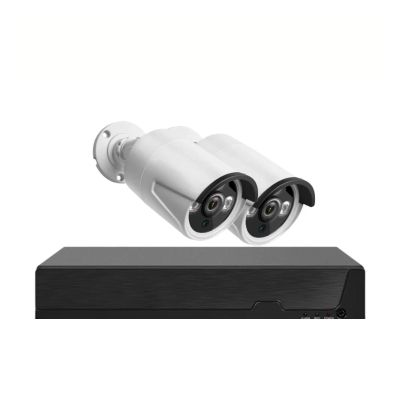 8CH 4K POE NVR Kit CCTV Security Camera System 5MP Audio Record Outdoor POE IP Bullet Camera Video Surveillance Kit(4PCS,4K 8CH NVR 2PCS CAM_US Plug)