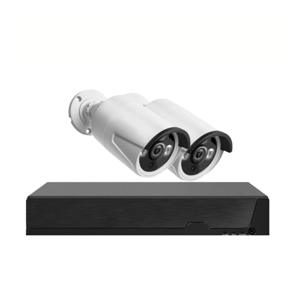 8CH 4K POE NVR Kit CCTV Security Camera System 5MP Audio Record Outdoor POE IP Bullet Camera Video Surveillance Kit(4PCS,4K 8CH NVR 2PCS CAM_US Plug)