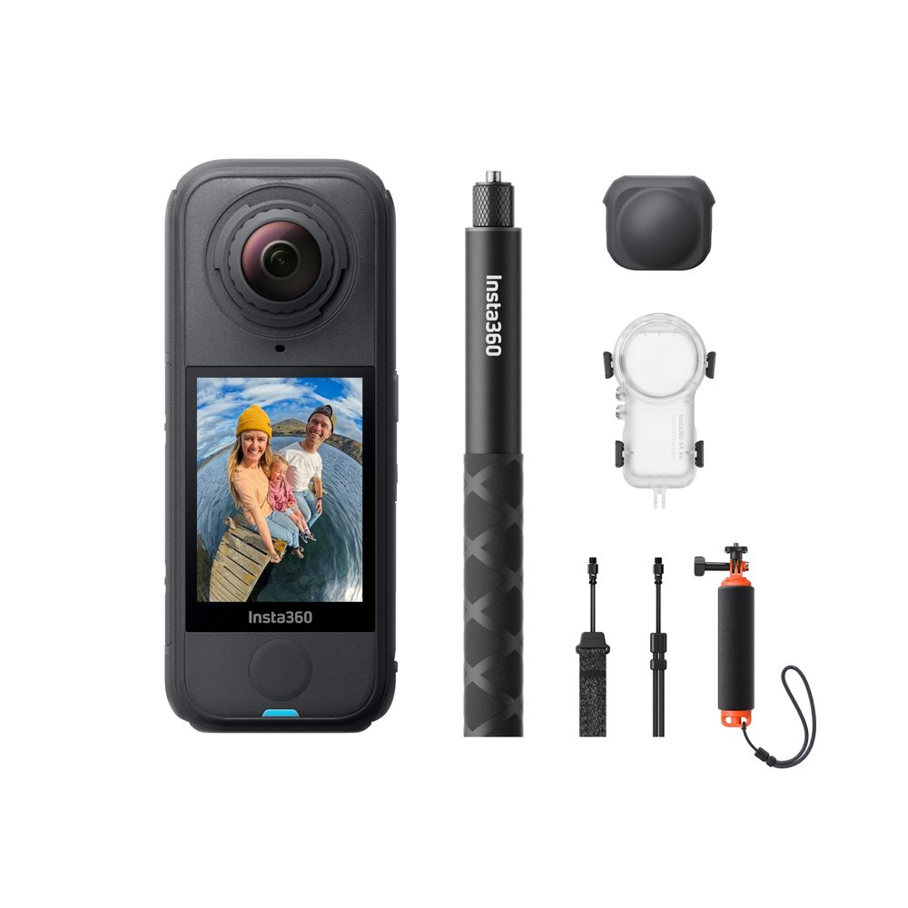 Insta360 X4 Air Invisible Dive Bundle - Waterproof (197ft/60m) & Lightweight 165g 8K 360 Camera, Invisible Selfie Stick, Replaceable Lenses, Shoot First & Frame Later, Stabilization, AI Editing